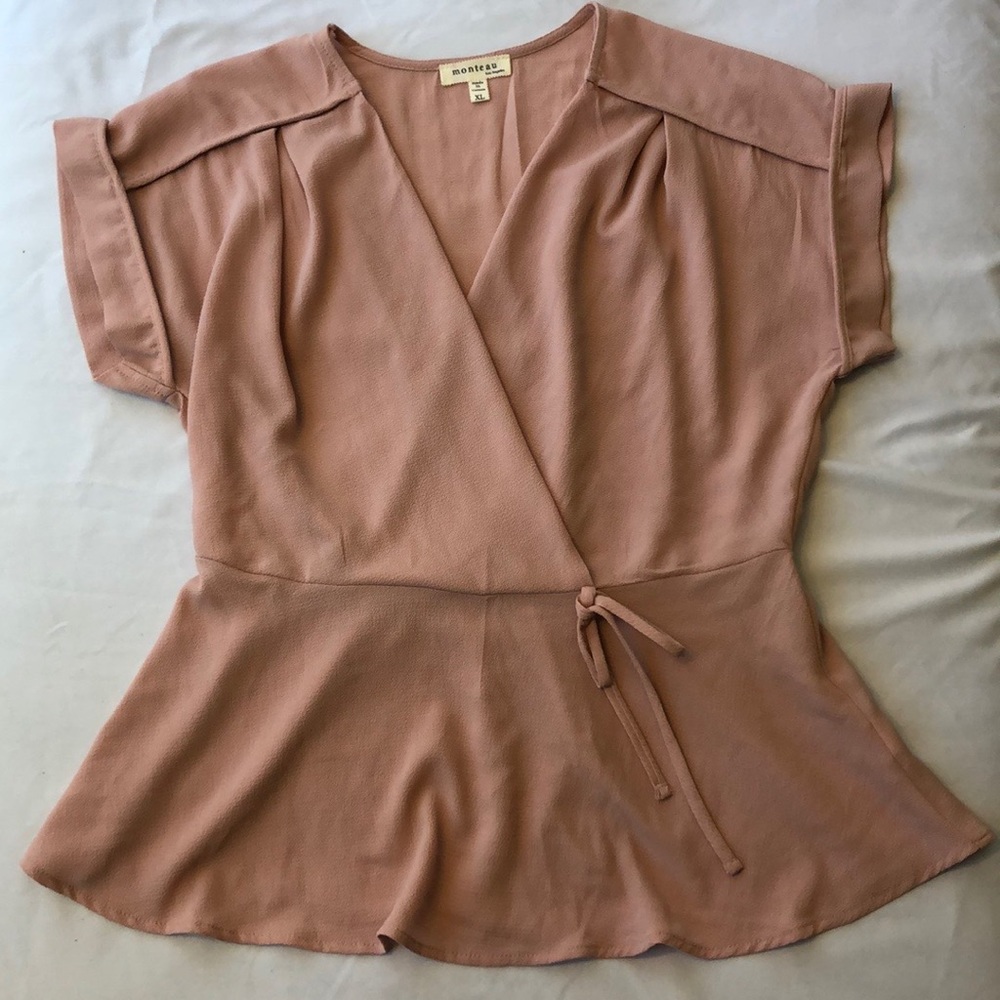 Blush pink blouse
